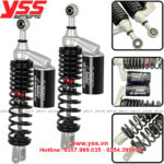 Phuộc YSS G-Plus PCX/AirBlade/AB 125/150 (Lò Xo Đen,Bình Dầu Đen)