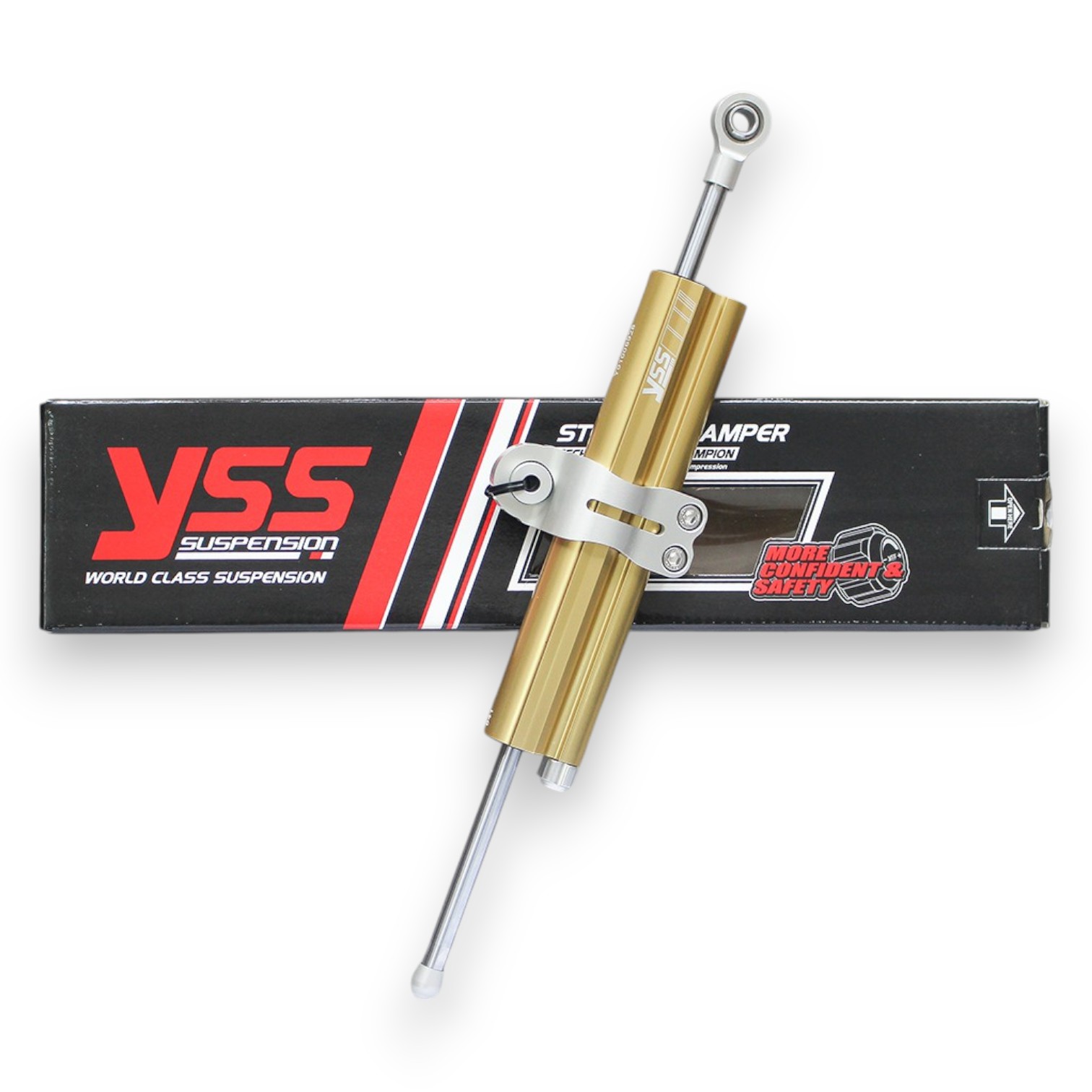 TRỢ LỰC TAY LÁI YSS 120 STEERING DAMPER CLAMP A / GOLD EG188-120C-01-3